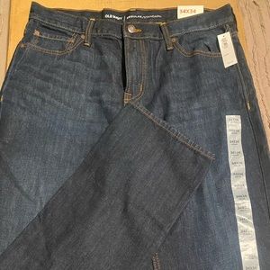 Old Navy Sz34X34 Mens Straight Droit Casual Blue Jeans 5 Pockets Zip and Button